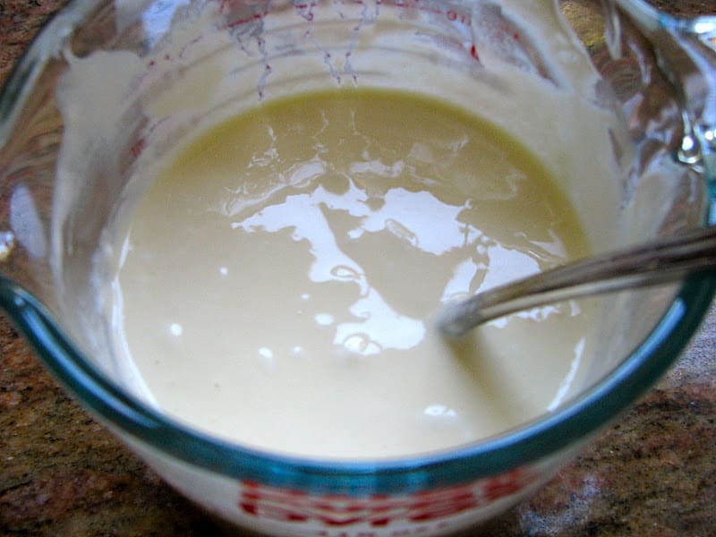 egg and yogurt mixture