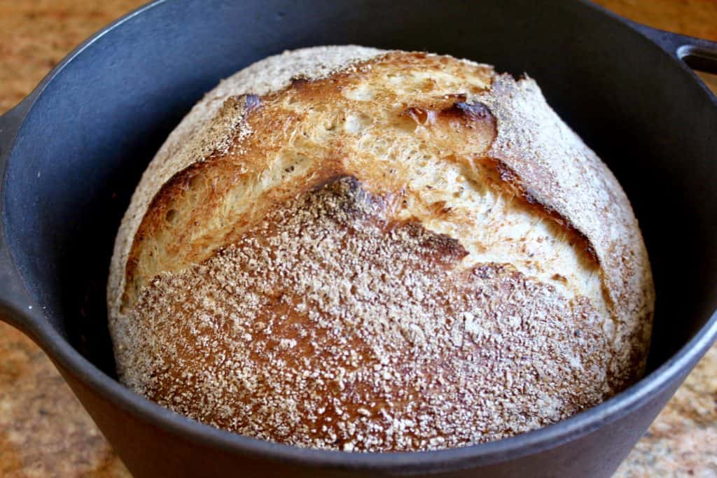No knead bread in a pot