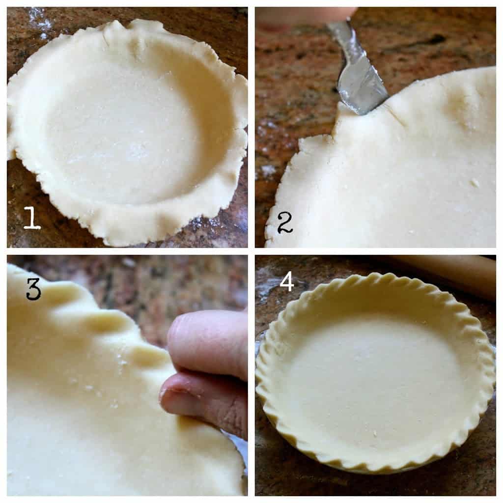 step by step collage making pie crust
