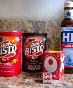 bisto, oxo and hp sauce