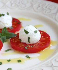 tomato, ricotta and basil antipasto