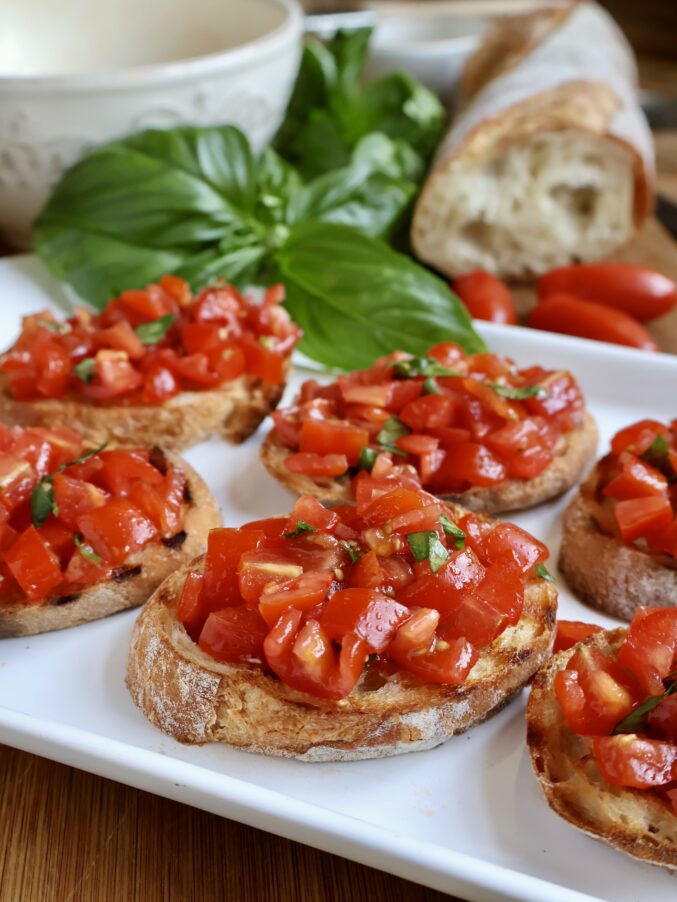 bruschetta with basil