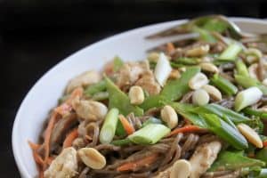 Spicy Soba Noodles with Chicken and Peanut Sauce