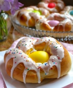 Italian Easter Bread with Eggs