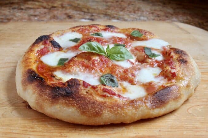 pizza made with homemade pizza dough