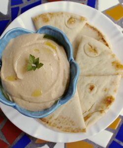 hummus and pita bread