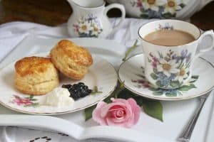 afternoon tea scones with tea