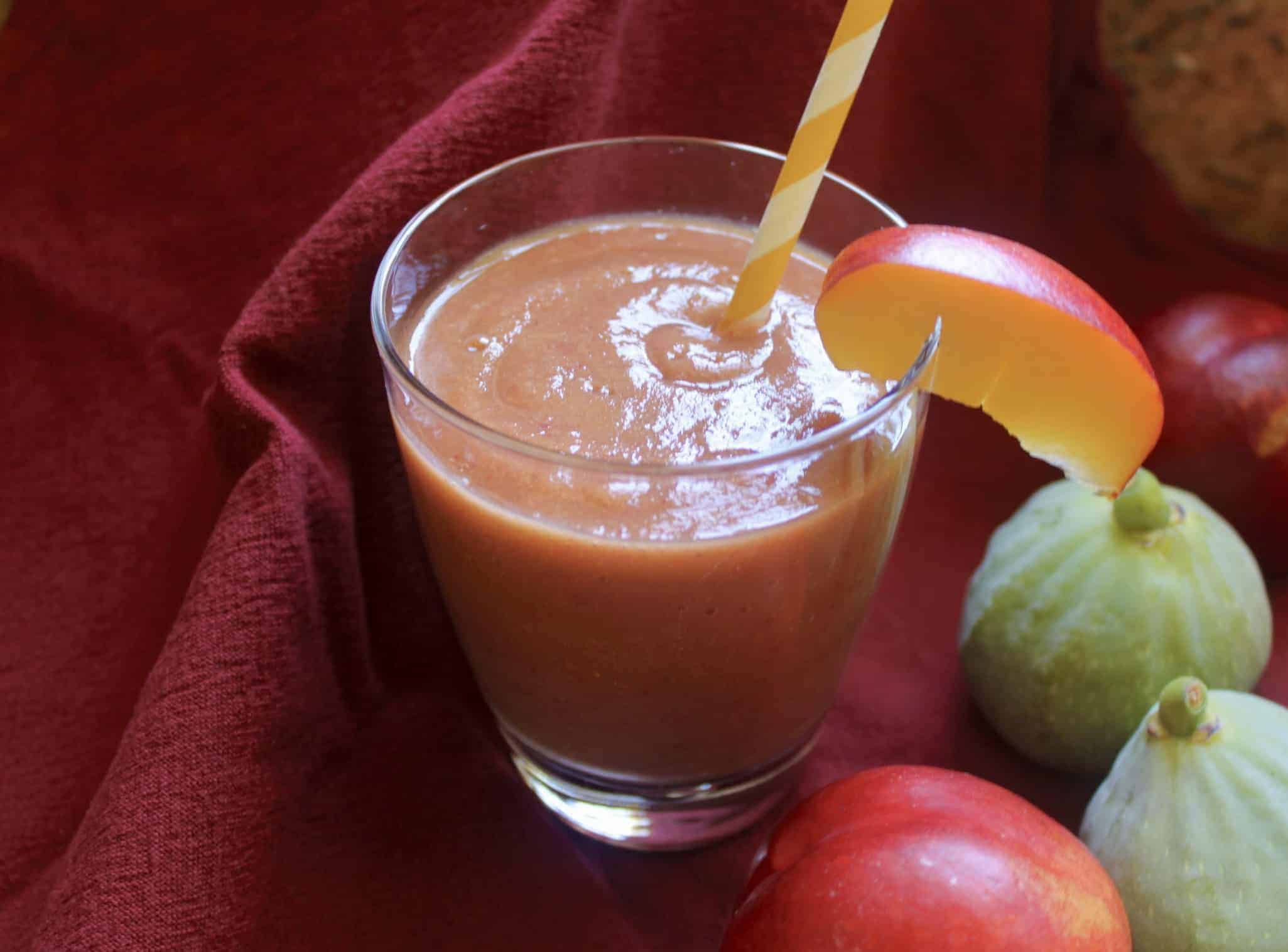 Raspberry Nectarine Smoothie (with Fresh Figs...shhhh!) - Christina's Cucina