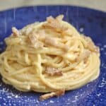 Spaghetti alla Carbonara (authentic low-fat and inauthentic not-so-low-fat versions!)