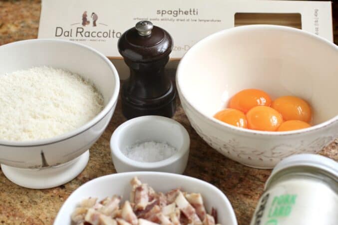 ingredients for pasta carbonara
