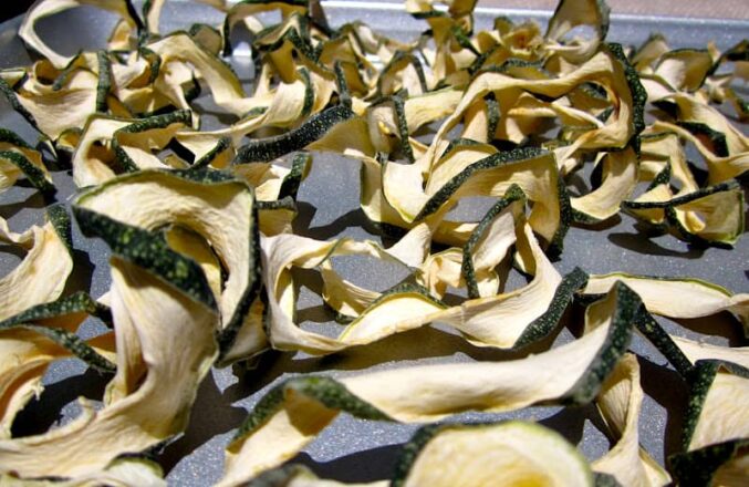 Making Dried Zucchini