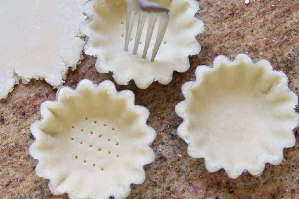 Making a strawberry tart shells