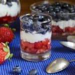All American Red White and Blue Mini Trifles     (no cooking, no baking!)