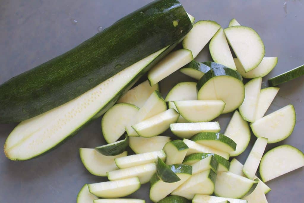 sliced zucchini