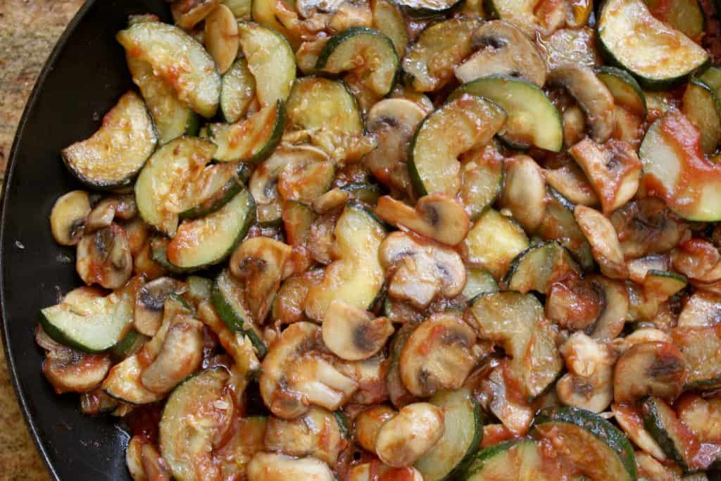 Italian style zucchini and mushrooms