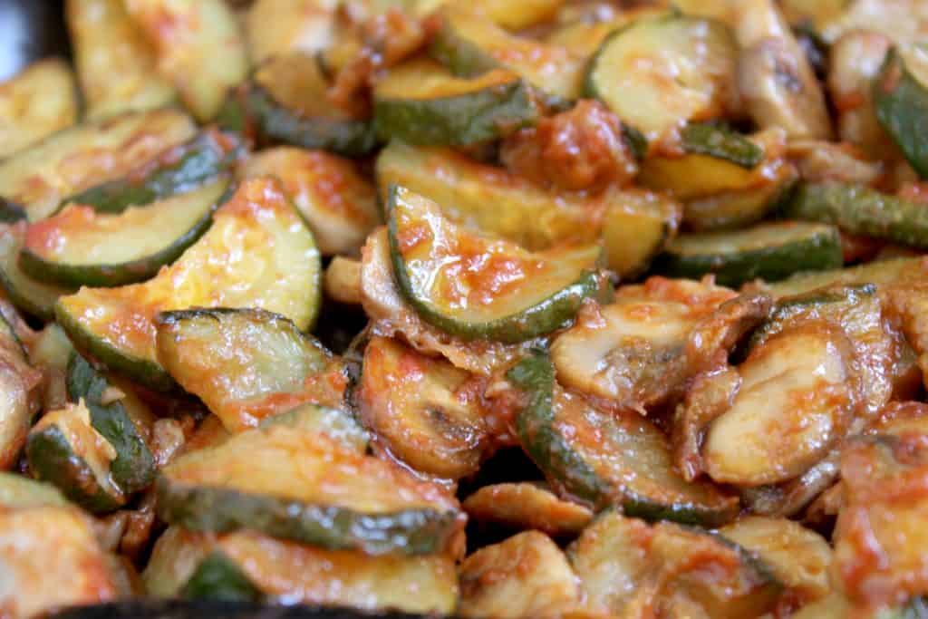 Italian style zucchini and mushrooms