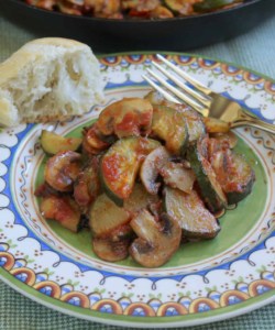 Italian style zucchini and mushrooms