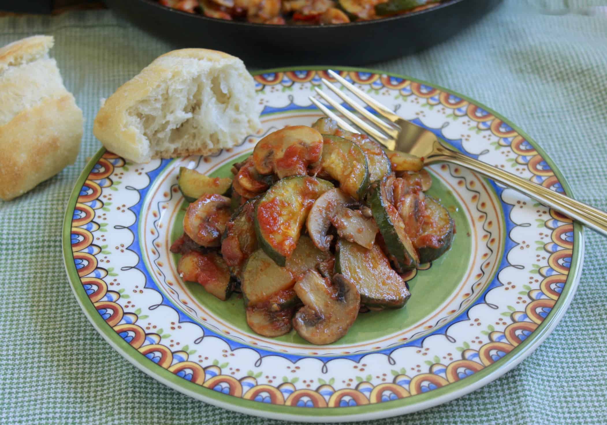 Italian style zucchini and mushrooms