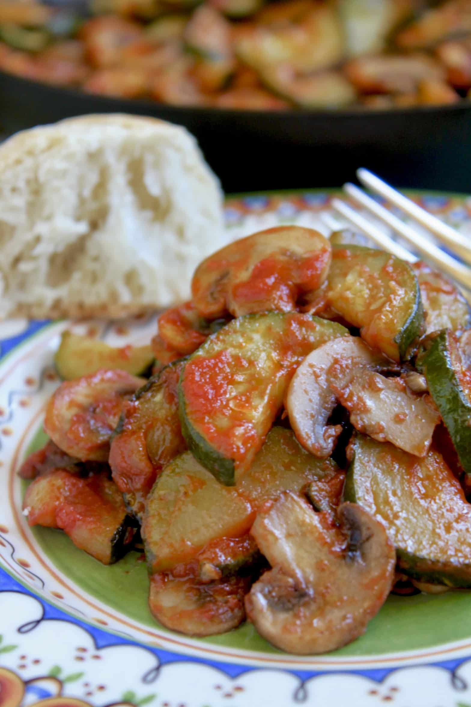 Italian style zucchini and mushrooms