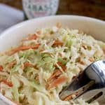 spicy cole slaw in a bowl