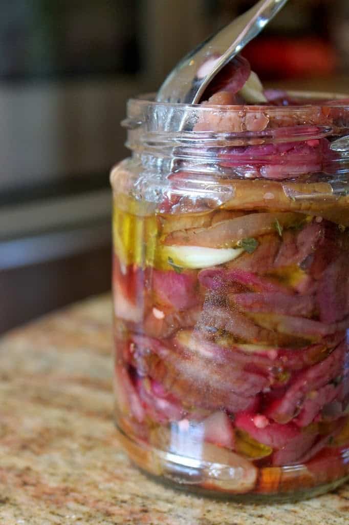 pickled eggplant aubergines