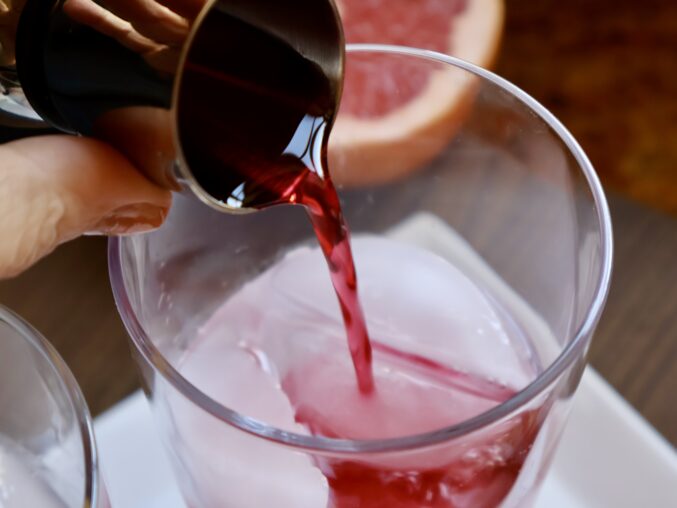 adding cranberry juice
