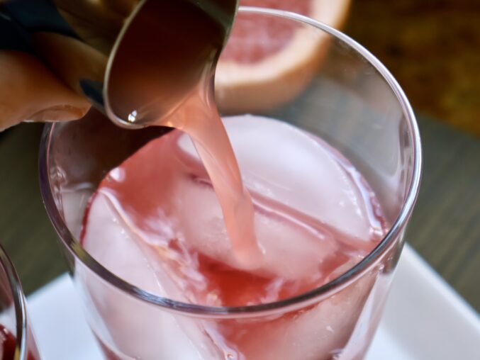 adding grapefruit juice