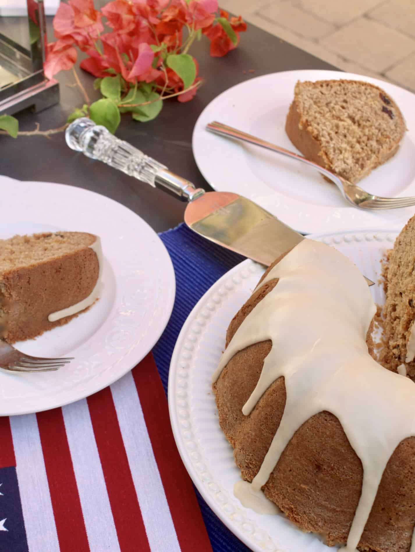 table with election cake and slices