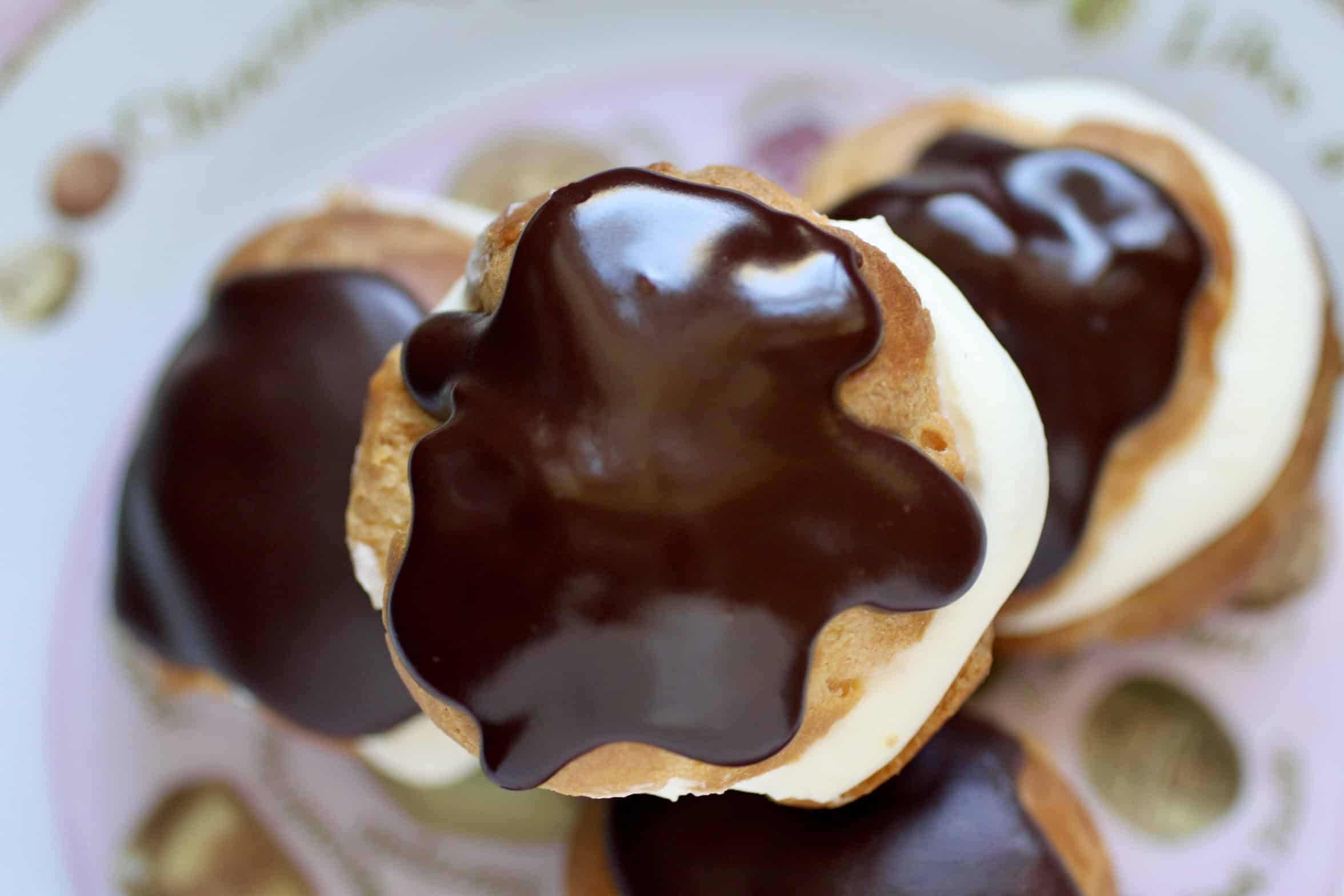 Profiteroles (Choux Pastry Recipe) with Chocolate Topping - European ...