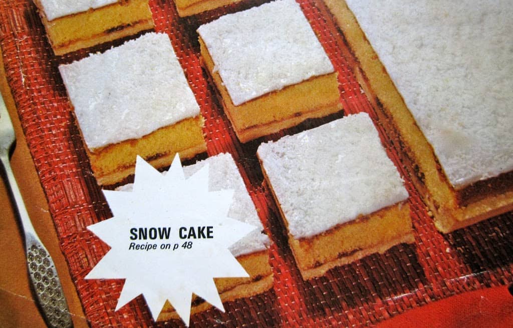 Scottish Snow Cake vintage recipe