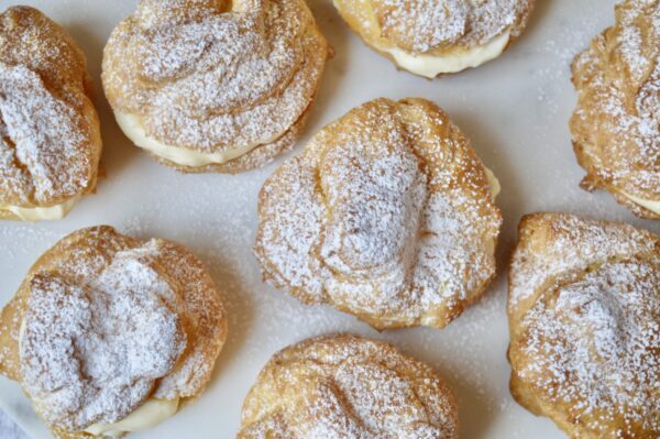 Choux pastry filled with cream