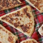 potato scones on tartan