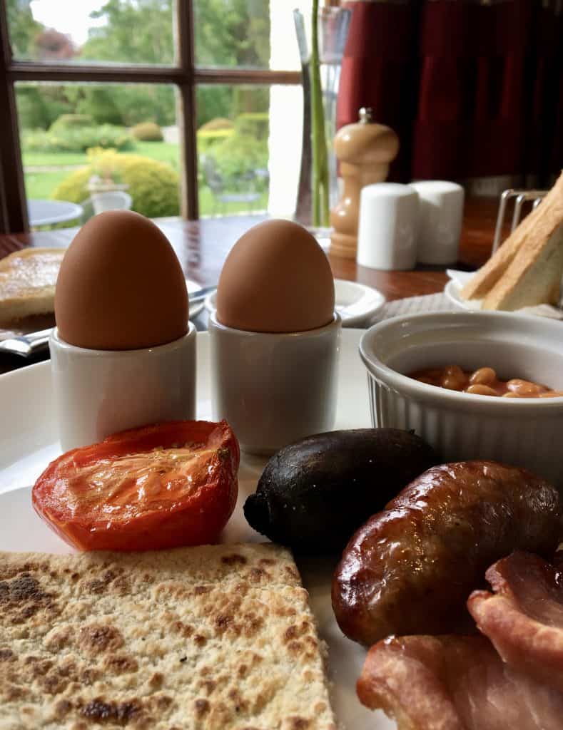 Full Scottish breakfast with potato scones at Rufflets in St Andrews, Scotland