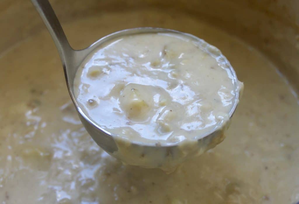 ladleful clam chowder without cream