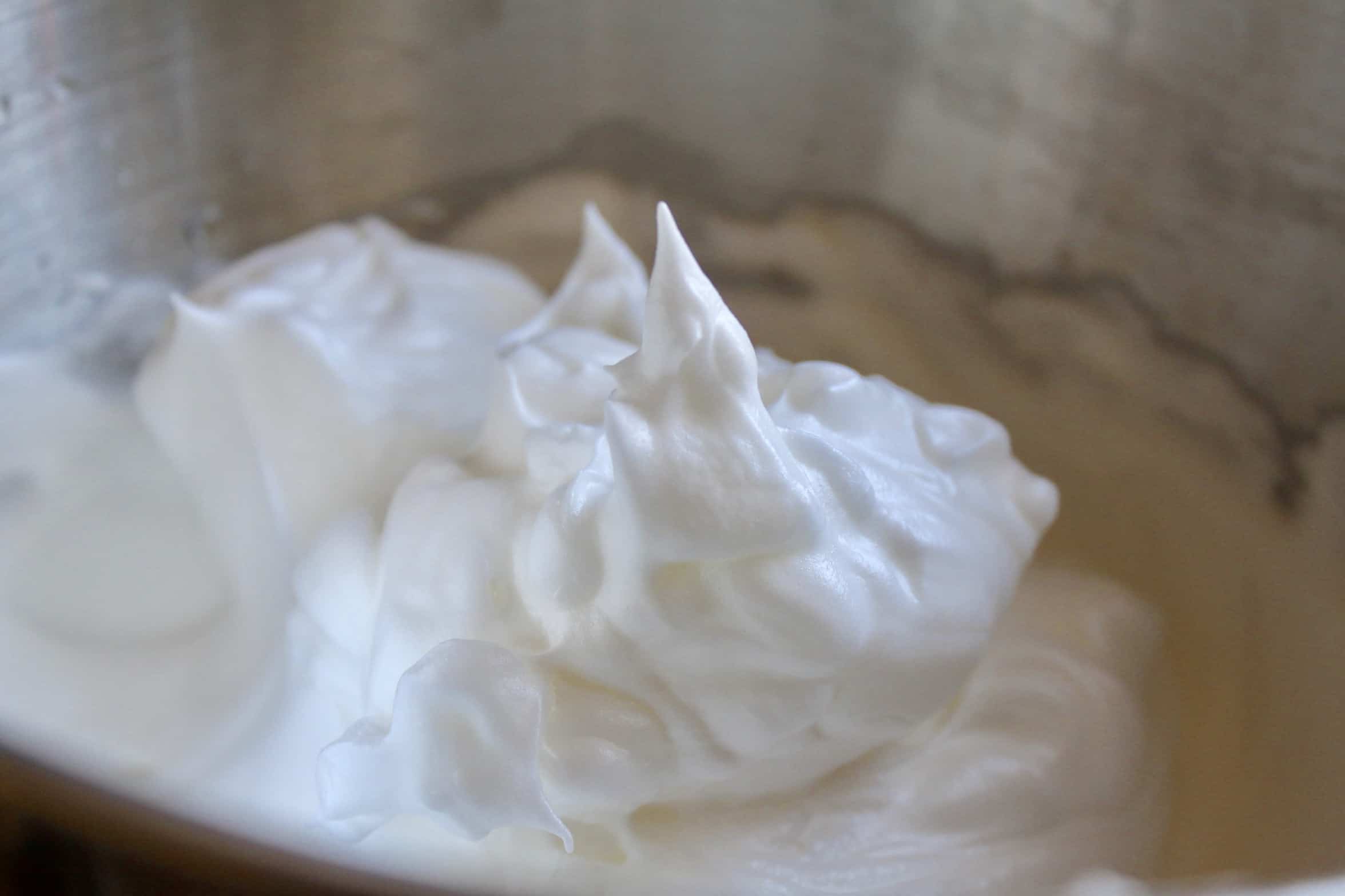 beaten egg whites