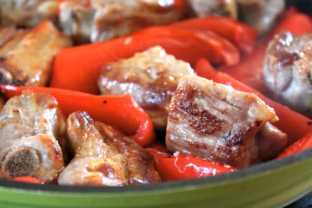 Pork with Red Peppers
