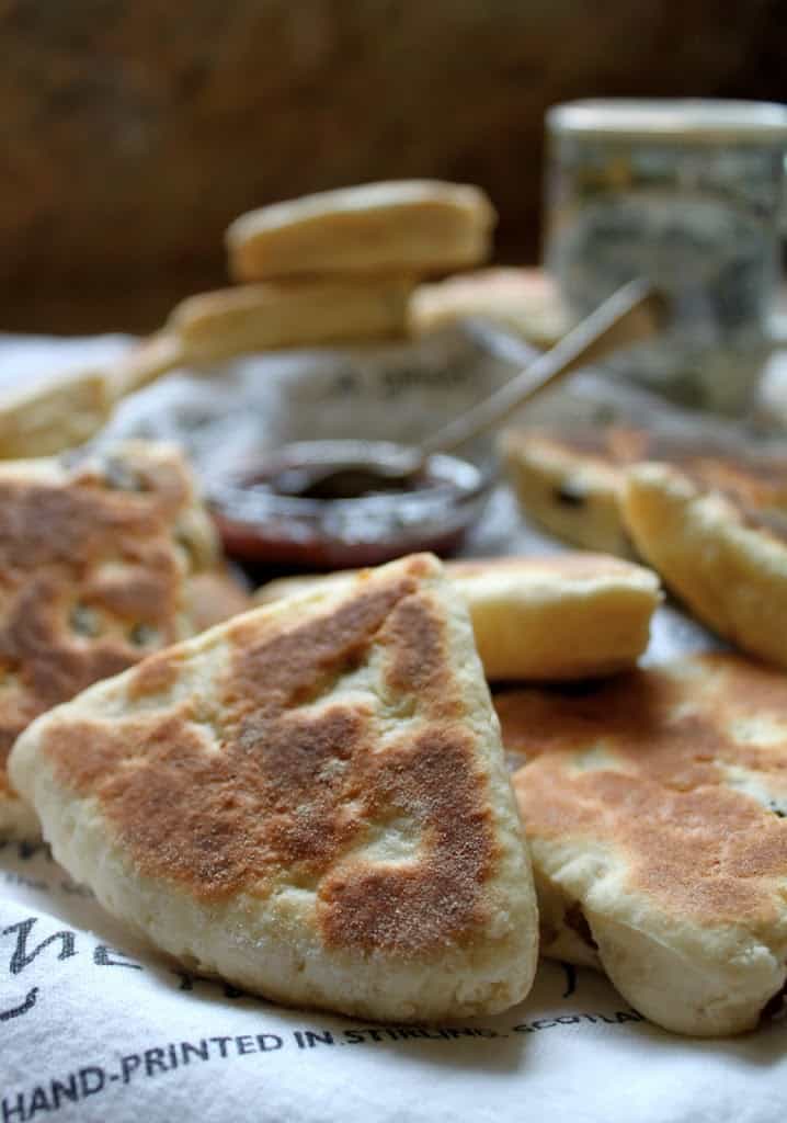 Cream girdle or griddle scones Scottish