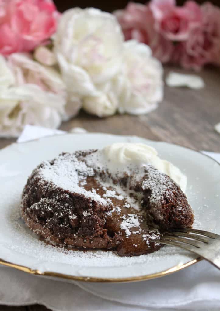 Oozing molten chocolate lava cake