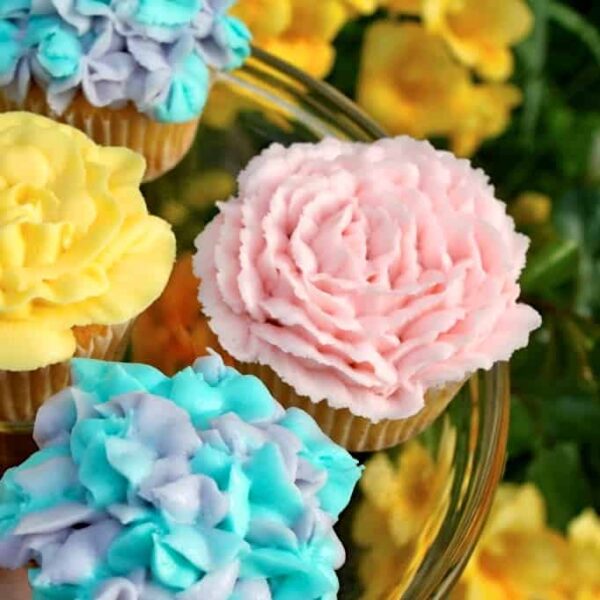 flower cupcakes