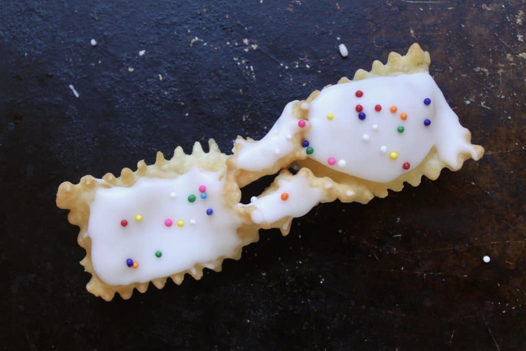 Iced Italian bow tie cookie Iced Italian bow tie cookie