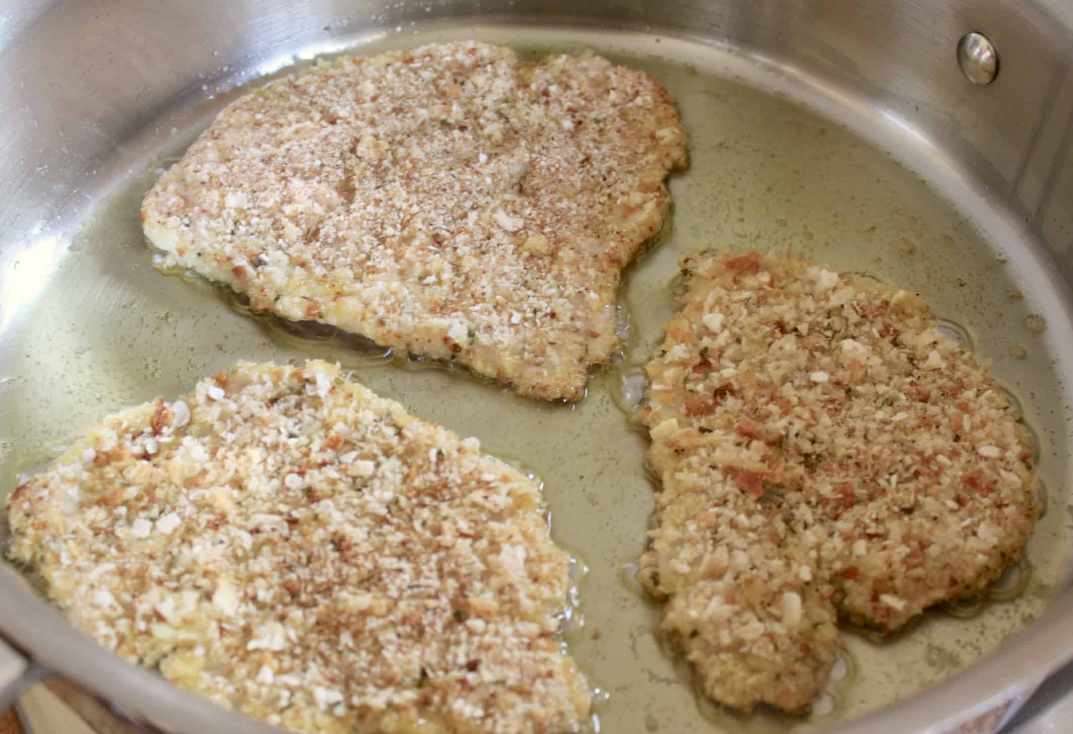 frying schnitzel