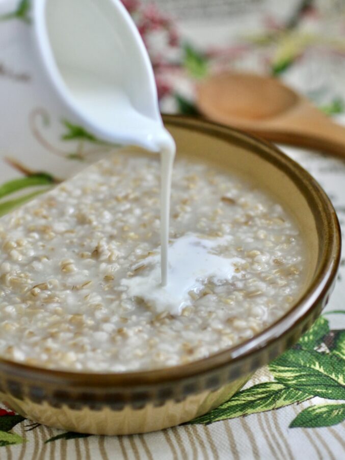 adding half and half to steel cut oats