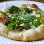 Mushroom, Brie and Arugula Pizza (with Truffle Creme Fraiche)