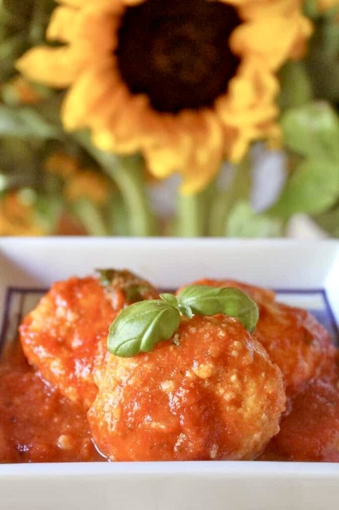 ricotta gnudi with sunflowers