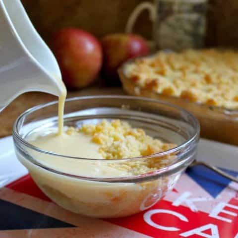Best apple crumble ever with custard