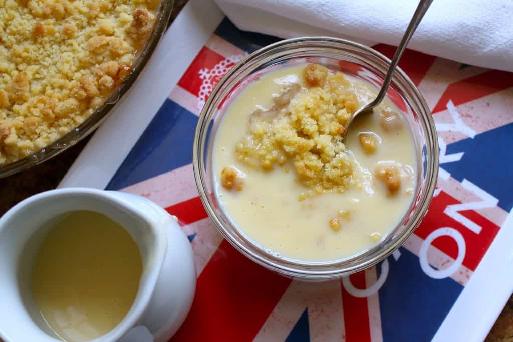 Best apple crumble ever with custard