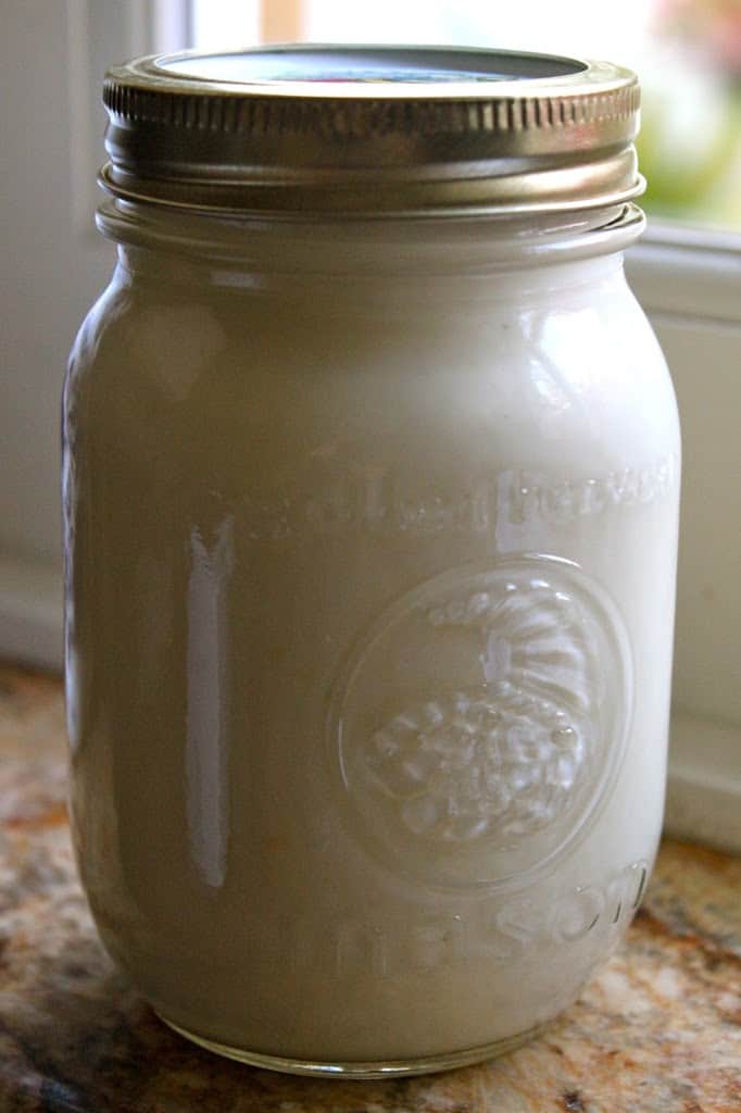 jar of cheese sauce