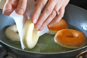 frying yeast donuts