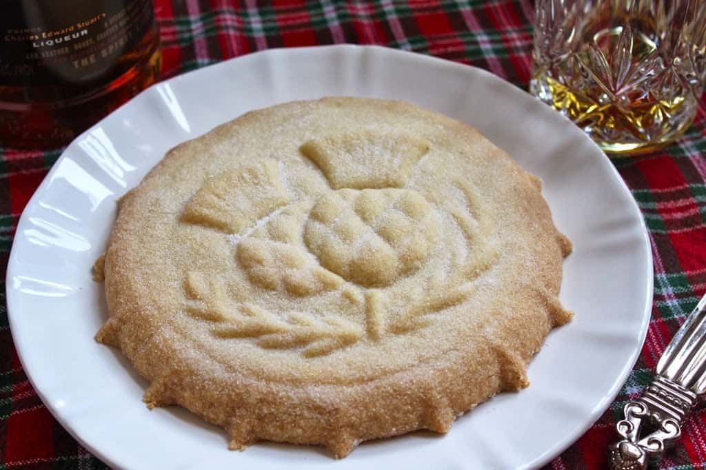 Scottish shortbread in a thistle mold shape