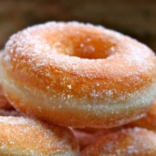 ring doughnut dipped in sugar